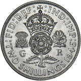 1946 Florin - George VI British Silver Coin - Superb