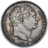 1817 Sixpence - George III British Silver Coin - Nice