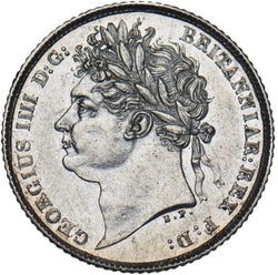 1825 Sixpence - George IV British Silver Coin - Very Nice