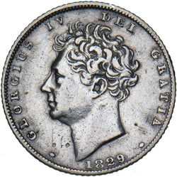1829 Sixpence - George IV British Silver Coin - Nice