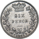 1881 Sixpence - Victoria British Silver Coin - Very Nice