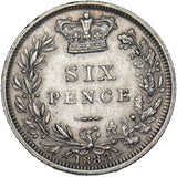 1883 Sixpence - Victoria British Silver Coin - Very Nice