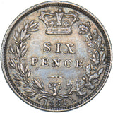 1884 Sixpence - Victoria British Silver Coin - Nice