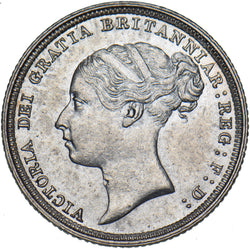 1885 Sixpence - Victoria British Silver Coin - Superb