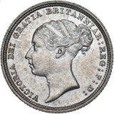 1885 Sixpence - Victoria British Silver Coin - Superb