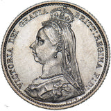 1889 Sixpence - Victoria British Silver Coin - Very Nice