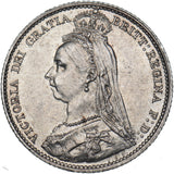 1891 Sixpence - Victoria British Silver Coin - Very Nice