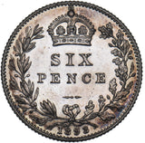 1893 Proof Sixpence (Slightly Impaired) - Victoria British Silver Coin Very Nice