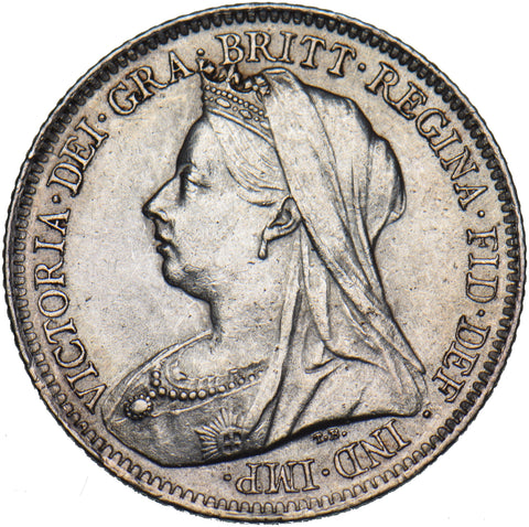 1899 Sixpence - Victoria British Silver Coin - Very Nice