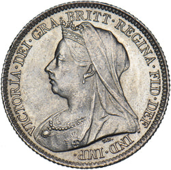 1900 Sixpence - Victoria British Silver Coin - Superb