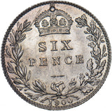 1900 Sixpence - Victoria British Silver Coin - Superb