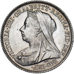 1900 Sixpence - Victoria British Silver Coin - Very Nice
