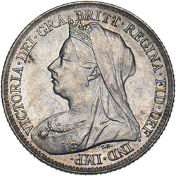 1901 Sixpence - Victoria British Silver Coin - Superb