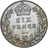 1902 Sixpence - Edward VII British Silver Coin - Superb