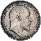 1902 Sixpence - Edward VII British Silver Coin - Nice