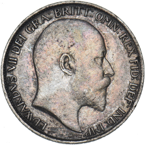 1902 Sixpence - Edward VII British Silver Coin - Nice