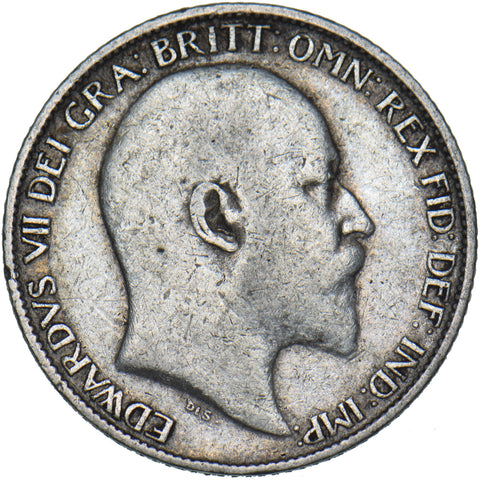 1906 Sixpence - Edward VII British Silver Coin