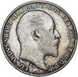 1907 Sixpence - Edward VII British Silver Coin