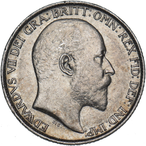 1908 Sixpence - Edward VII British Silver Coin - Very Nice