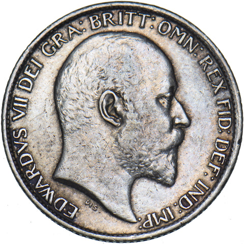 1910 Sixpence - Edward VII British Silver Coin - Nice