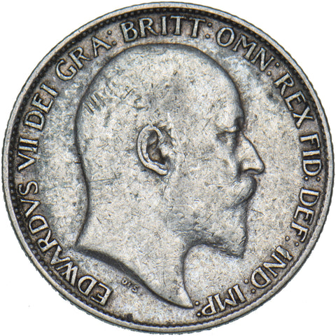 1910 Sixpence - Edward VII British Silver Coin