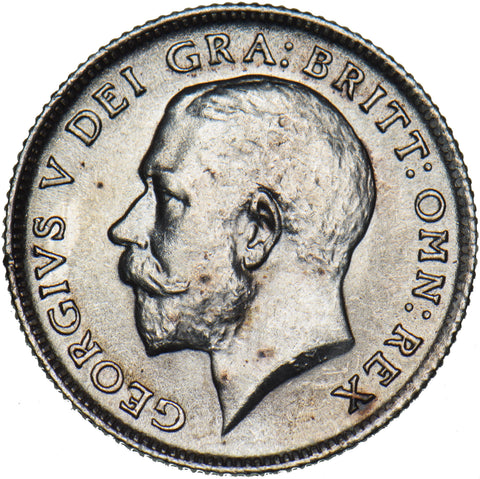 1913 Sixpence - George V British Silver Coin - Superb