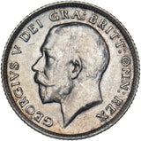 1914 Sixpence - George V British Silver Coin - Very Nice