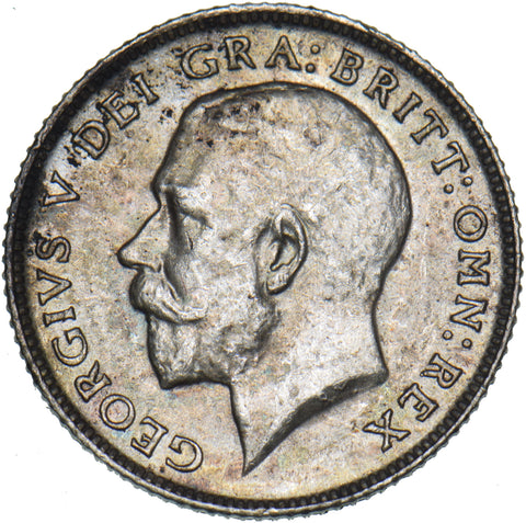1915 Sixpence - George V British Silver Coin - Very Nice