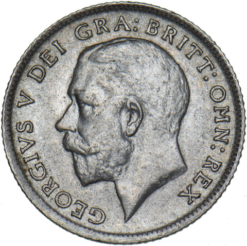 1918 Sixpence - George V British Silver Coin - Very Nice