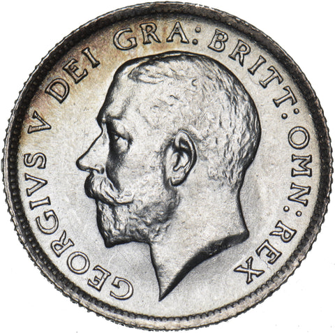 1918 Sixpence - George V British Silver Coin - Superb