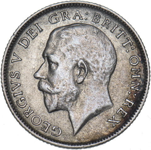 1919 Sixpence - George V British Silver Coin - Nice