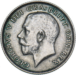 1921 Sixpence - George V British Silver Coin - Nice