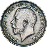 1921 Sixpence - George V British Silver Coin - Nice