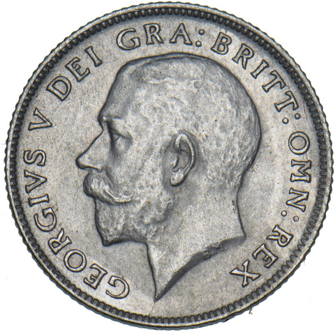 1922 Sixpence - George V British Silver Coin - Very Nice