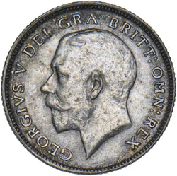 1923 Sixpence - George V British Silver Coin - Nice