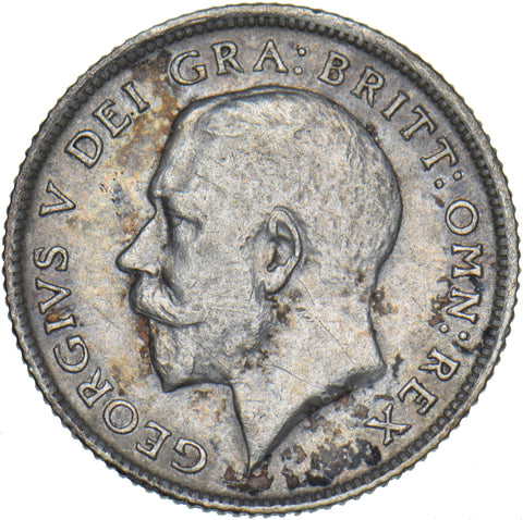 1924 Sixpence - George V British Silver Coin - Very Nice