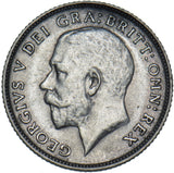 1924 Sixpence - George V British Silver Coin - Nice