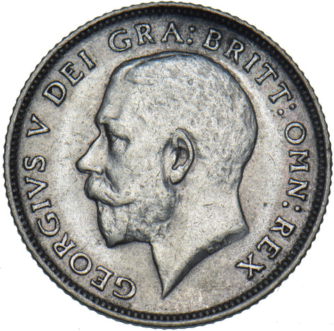 1924 Sixpence - George V British Silver Coin - Nice