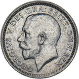 1925 Sixpence - George V British Silver Coin - Very Nice