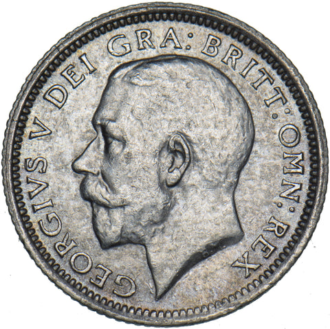 1925 Sixpence - George V British Silver Coin - Very Nice