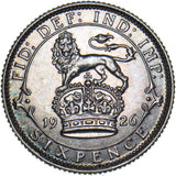 1926 Sixpence - George V British Silver Coin - Very Nice