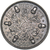 1927 Proof Sixpence - George V British Silver Coin - Superb