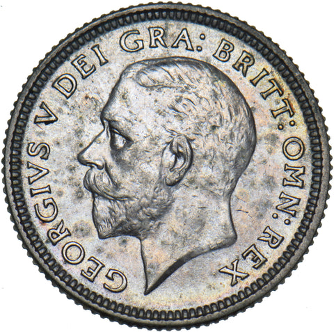 1927 Sixpence - George V British Silver Coin - Very Nice
