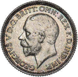 1928 Sixpence - George V British Silver Coin - Very Nice