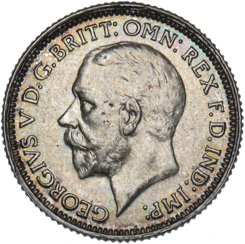 1928 Sixpence - George V British Silver Coin - Very Nice