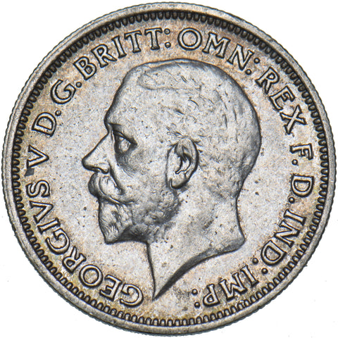 1936 Sixpence - George V British Silver Coin - Very Nice