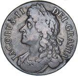 1686 Crown - James II British Silver Coin - Nice