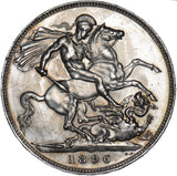 1896 Crown - Victoria British Silver Coin - Very Nice