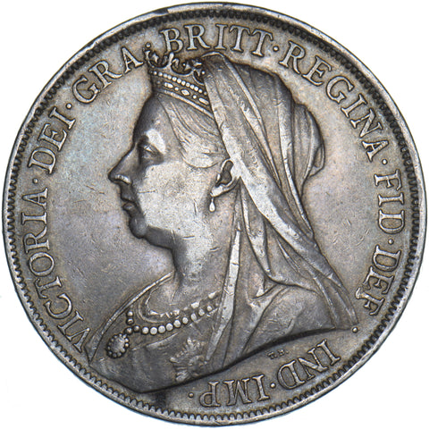 1900 Crown - Victoria British Silver Coin - Nice