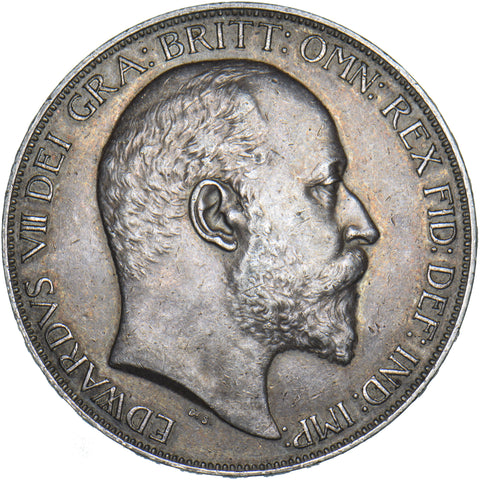 1902 Crown - Edward VII British Silver Coin - Very Nice